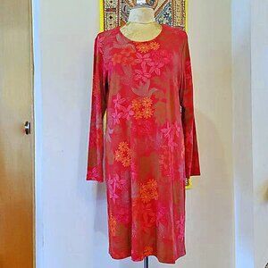 Gudrun Sjoden Red "Azure" Dress ORGANIC COTTON  Large